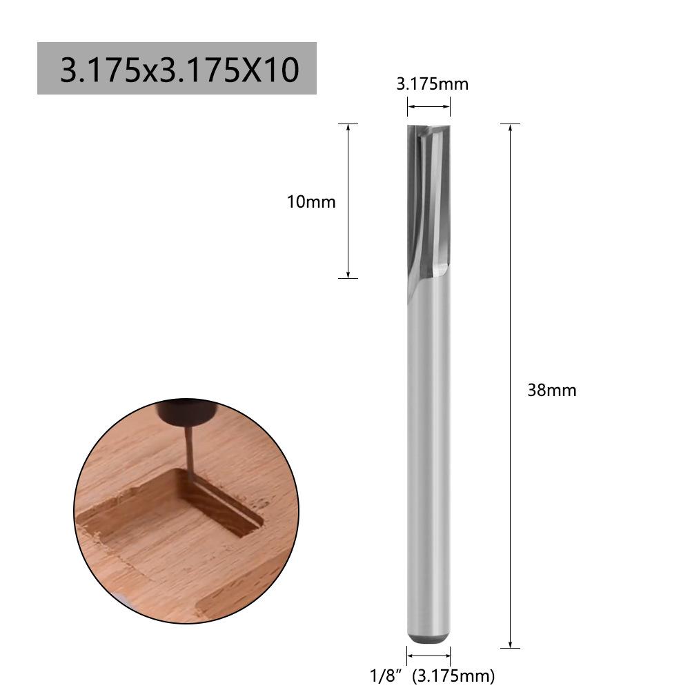 Double-Edged Straight Flute MDF Alloy Milling Cutter for Woodworking and Engraving