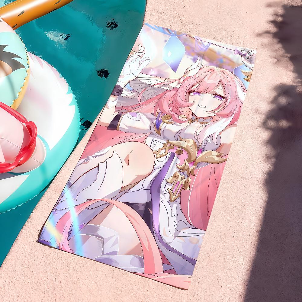 Video Game Honkai Star Elysia Beach Towel For Beaches Yoga Studios Gyms Hot Springs Swimming Pools And Picnics