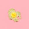 Kiwi Bird Enamel Lapel Pin Artistic Textured Zinc Alloy Brooch for Sweater Coat Casual Daily Wear Jewelry Accessory