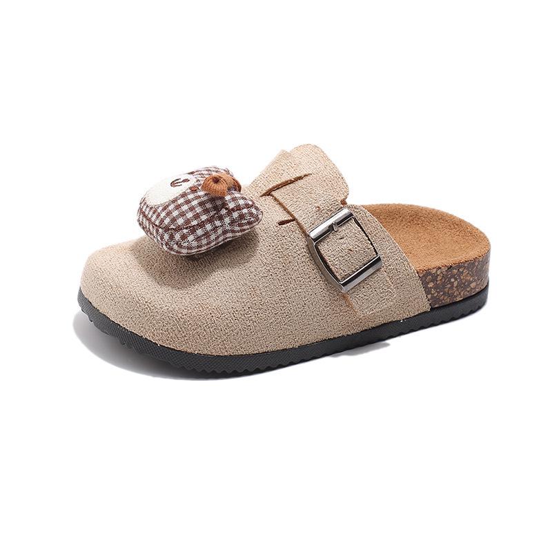 2025 Kids Birkenstock Forest-Style Little Bear Slip-on Slippers for Baby Girls - Cute & Versatile for Spring and Autumn