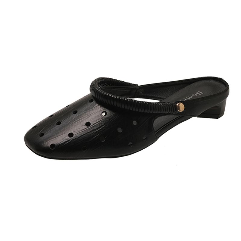 Desinger Women Slippers Summer Slingback Mules Shoes Cozy Woman Heeled Sandals 2025 New Casual Luxury Sandalias De Mujer