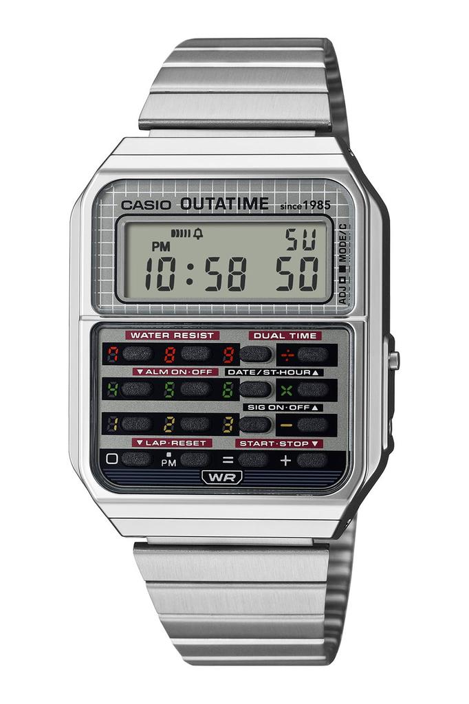 Casio Classic Back To the Future Collaboration Model Silver Watch CA-500WEBF-1AJR Men's