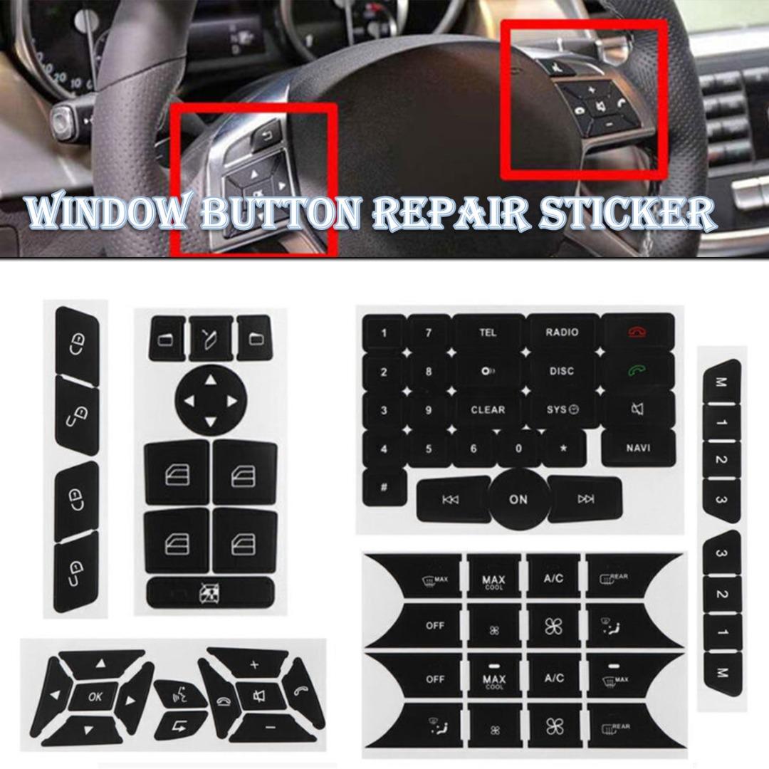 

Кнопки для ремонта автомобиля Malinaisi, дверной руль, A/C, оконный радиоприемник, набор наклеек для Mercedes Benz