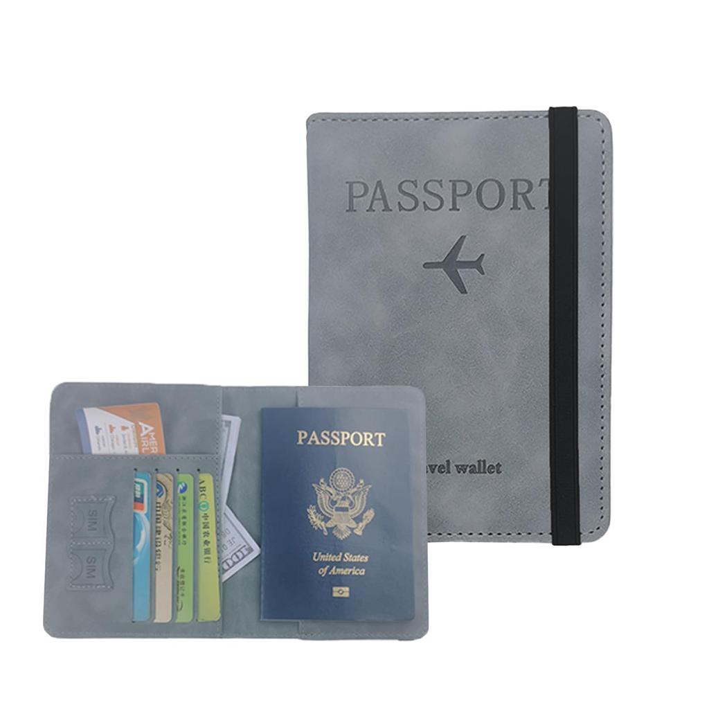 TRkin Passport Passport Personal Electromagnetic Wave Card Travel Elastic Band Case, Anti-Skimming, Cover, Multi-Function Storage, Anti-Theft,