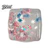 Ice Cube Squeeze Toy Christmas Toy Confetti Filled Stress Relief Soft Toys Slow Rebound Clear for Anxiety Reduction Calming Sensory
