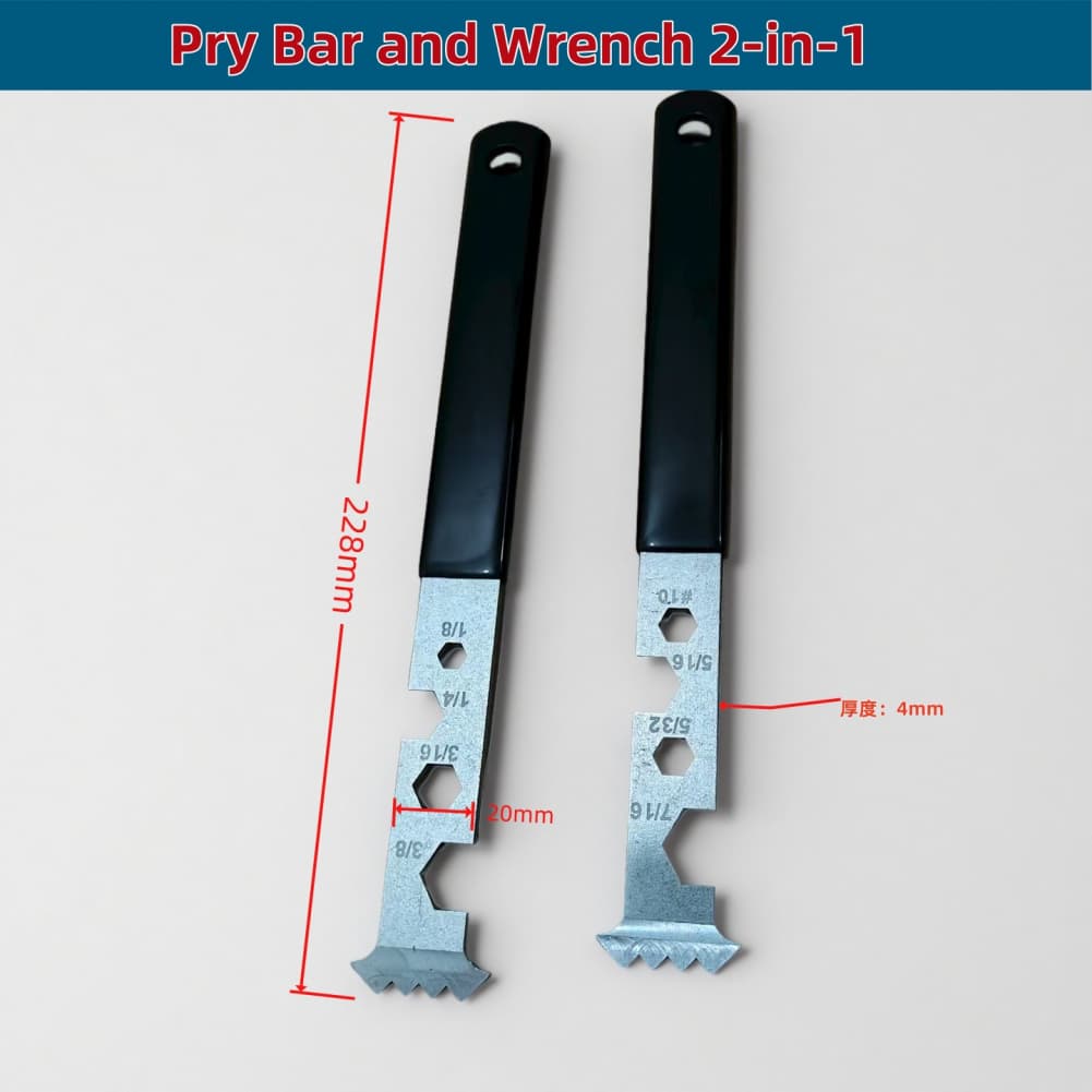 4pcs Paver Removal Tool Brick-Pry Tool Set Paving Slab Remover With Micro-Tooth Non-Slip Rubber Handle For Outdoor Garden Tool