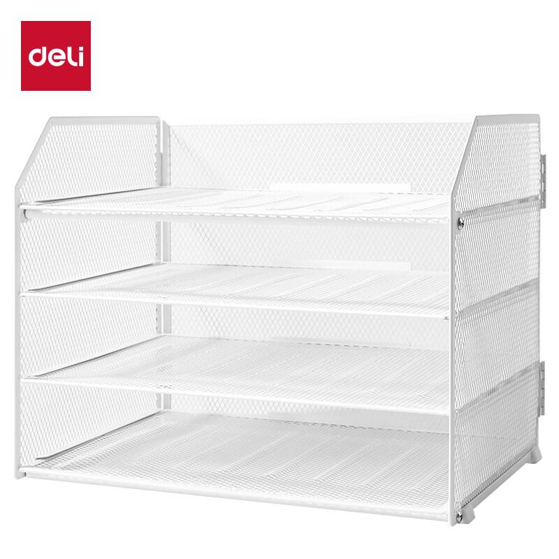 Deli 4-Layer Foldable Metal Desktop File Organizer A4