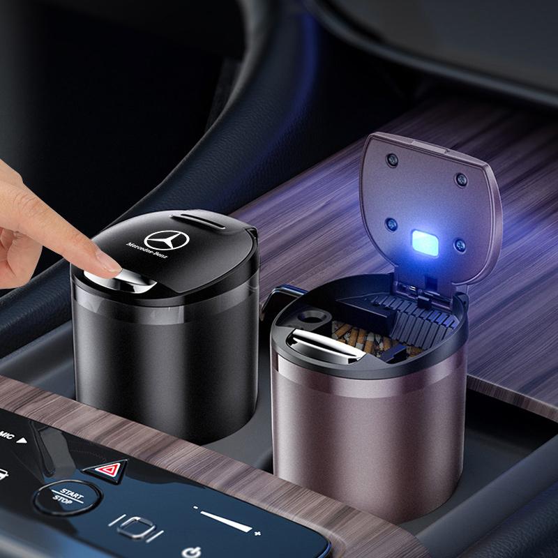 Car Trash Can Organizer Storage Bag Garbage Bin Ashtray Car Accessories For Mercedes Benz AMG GLE CLS GLC CLA GLA GLK W205 W203C LU3