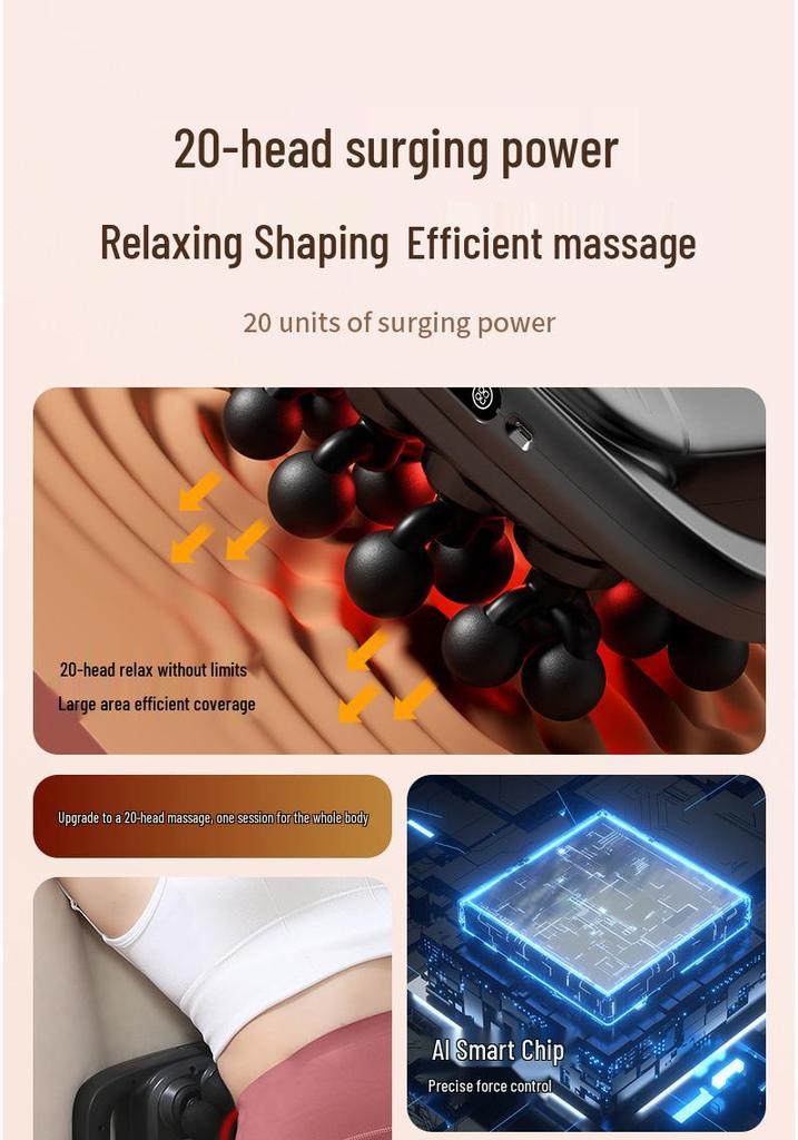 Professional Smart Twenty-Head Percussion Massager for Full Body Relaxation