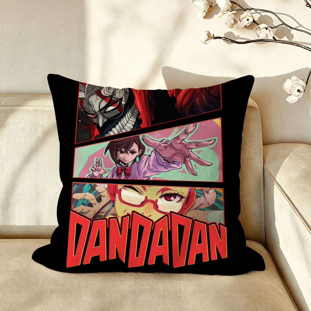 Anime DDandadan Cushion Cover Pillow Case Antidustmite Pillowcase Silky Short Plush Sofa Cushion Cover hot