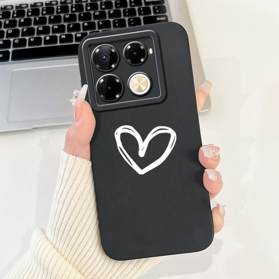 Soft TPU Candy Silicone Phone Case For Infinix Note 40 Pro Plus Note 40 4G 5G Back Cover Note40 4G Bumper Flower Girl Fashion