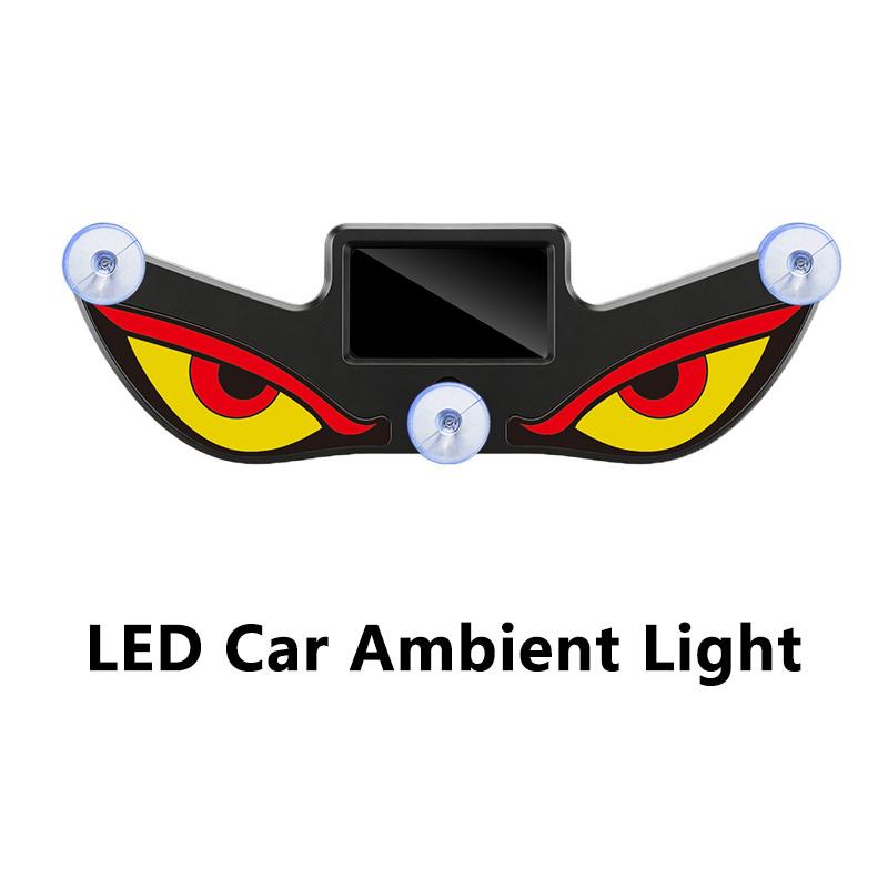 2026 Solar Power Car Demon Eye Light Cool Flashing Warning Light Dynamic Safety Vehicle Signal Lights Universal New