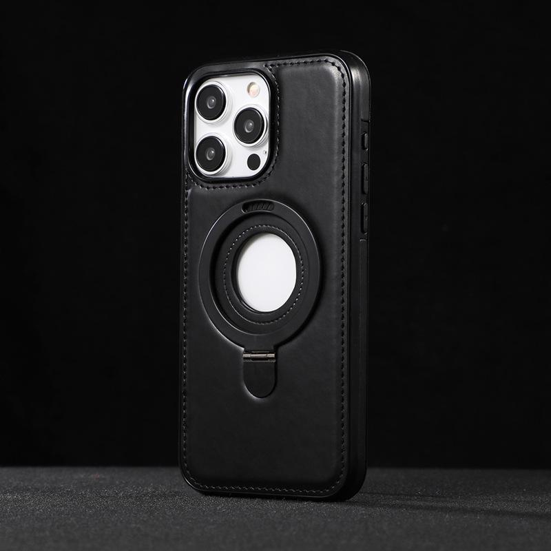 Compatible with Apple 13promax Phone Case Magnetic Stand, IPhone15 Anti-drop 14 Full Cover 12/11 Leather Case