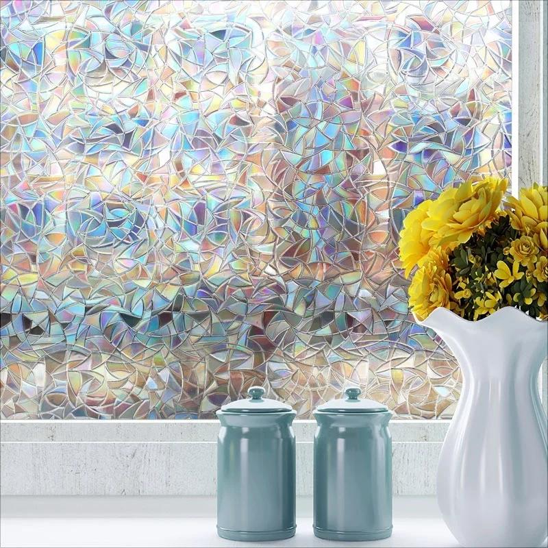 Simple Convenient and Beautiful Color Frosted Glass Window Door Sunlight Colorful Window Film