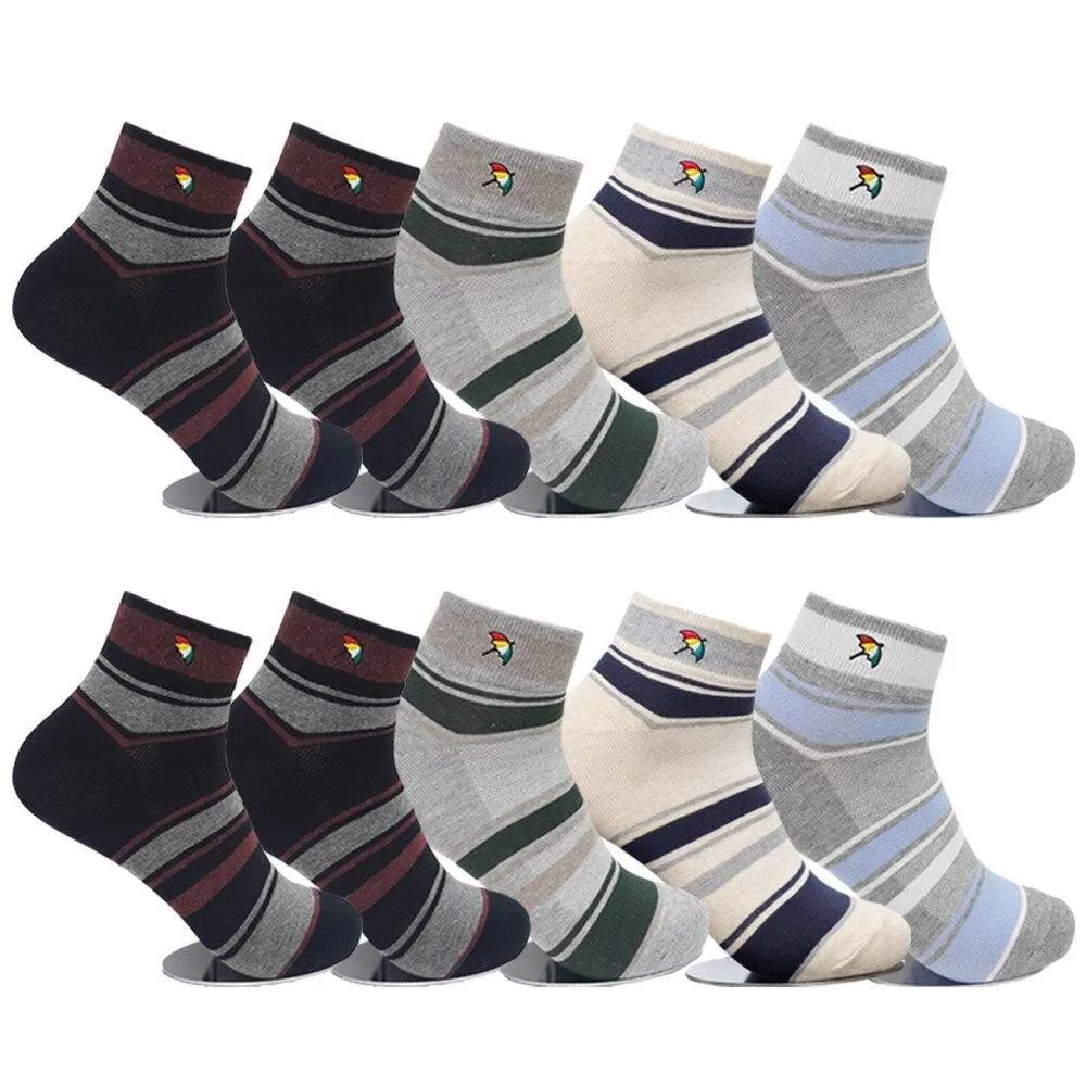Arnold Palmer Men's Mesh Casual Ankle Socks 10 Pairs AP5610 Cotton Socks