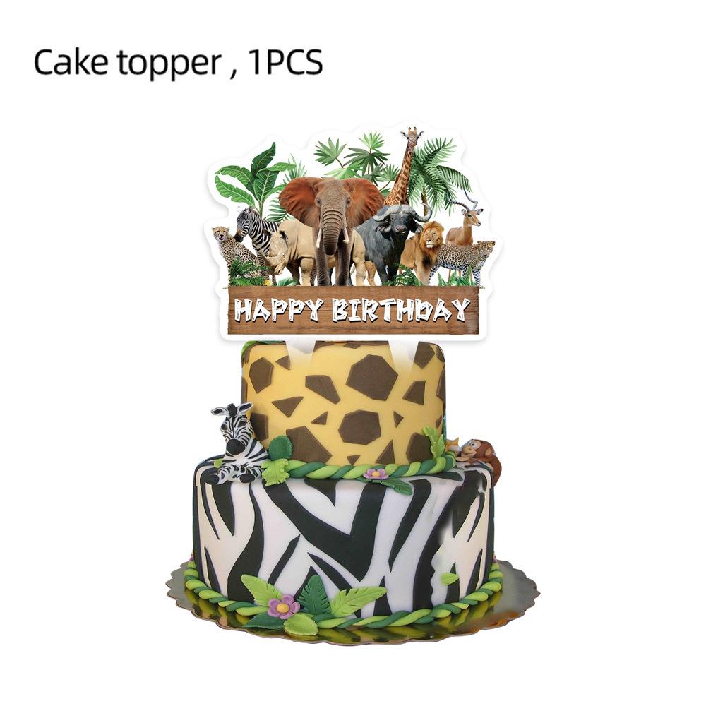 

10 pcs New Jungle Animal Birthday Theme Disposable TableCloth Party Decoration Supplies Party Supplies Birthday Decoration Lion