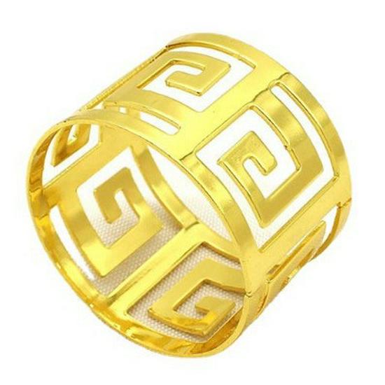 Minimalist Gold Hollow Napkin Ring for Wedding Banquet Decor