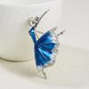 Temperament Dancing Fairy Girls Brooch For Women Men Artistic Cute Rhinestone Ballet Gymnastics Beauty Lady Pins Wedding Jewelry