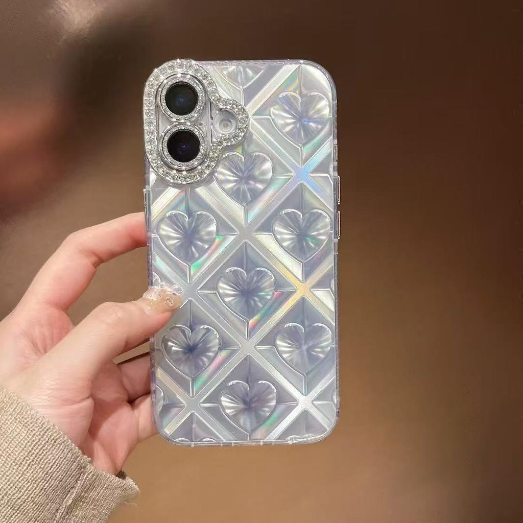 Applicable To Apple 16proMax Laser Love Phone Case IPhone 15 Butterfly Ripples 14 Advanced Sense Protection Case
