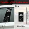 1pc/2pcs JDM Universal Car Stickers Auto B Pillar Waterproof Decoration DIY Car Doors Pillar Sunscreen Refit Car Styling Decals