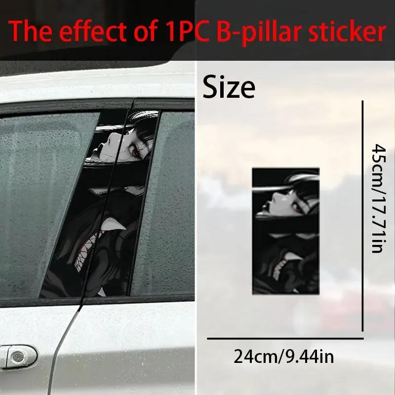1pc/2pcs JDM Universal Car Stickers Auto B Pillar Waterproof Decoration DIY Car Doors Pillar Sunscreen Refit Car Styling Decals