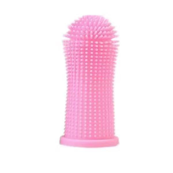 Cross-Border Silicone Pet Toothbrush: Safe, Portable Brush for Cat & Dog Oral Care, Anti-Calculus Cleaning Tool