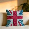 Britische Künstlerische Flagge Quadrat Doppelseitig bedruckte Kissenhülle Schlafzimmer Nachttischkissen Sofakissenbezug