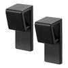 Yamazaki Jitsugyo Magnetic Bath Mat & Towel Holder Set of 2 Black W3.5 X D3.1 X H8.5cm (per Piece) Tower Soft Diatomaceous Earth Mat Storage Dry