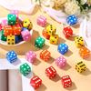 Casinos Theme Party Dices 19Mm Number Marker Set, 36 Acrylic Assorted Counters Large Opaque Dices Bulk for Board Game Birthday Theme Party Supply