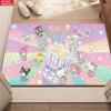 Kawaii Strawberry News Cartoon Doormat,2D Print  Floor Mat, Pastel Popcorn Entrance Rug for Girls Bedroom Living Room Decor Gift