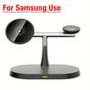 3 IN 1 Magnetic Phone Wireless Charger For Magsafe iPhone 16 15 14 13 12 Samsung /Galaxy Watch Desktop Fast Charging Dock