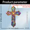 1pcs colored glass style pendant - cross. Garden decoration, religious gifts, Christian decoration