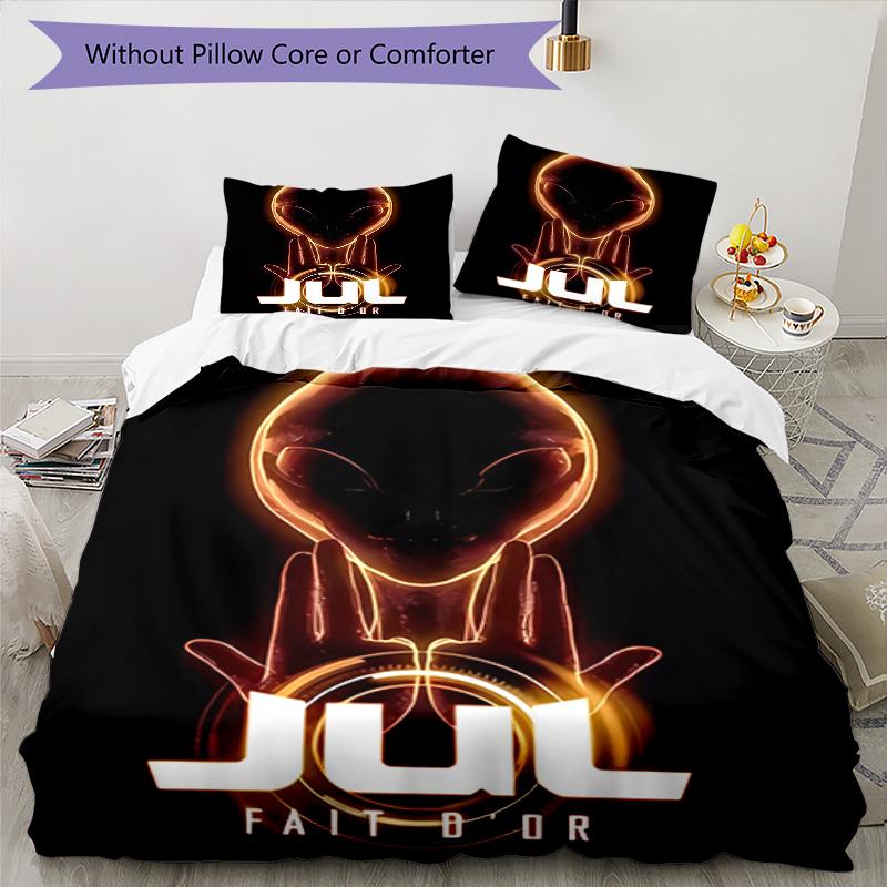 3pcs Jul Fait d'or pattern bedding set duvet cover set includes duvet cover &pillowcases, perfect all season bedroom decoration & gift