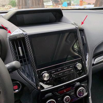 Carbon Fiber Look Air Conditioning Front Outlet Cover Interior Trim for Subaru Forester SK 2018  Car Accessories