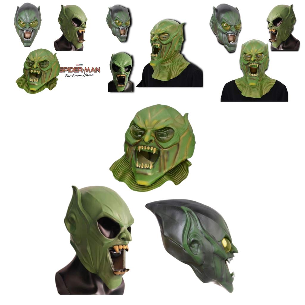 Hero Expedition Green Devil Mask Party Latex Facial Mask Goblin Mask Characters)