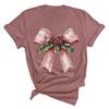 Christmas Printed Fashionable Women's T-shirt Christmas Trend Pure Cotton Casual Sportswear T-Shirts Women’s