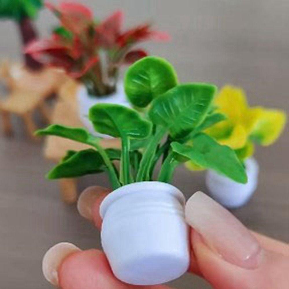 9 Colors Dollhouse Miniature 1:12 Green Luo Plant  Miniature Dollhouse Decorations