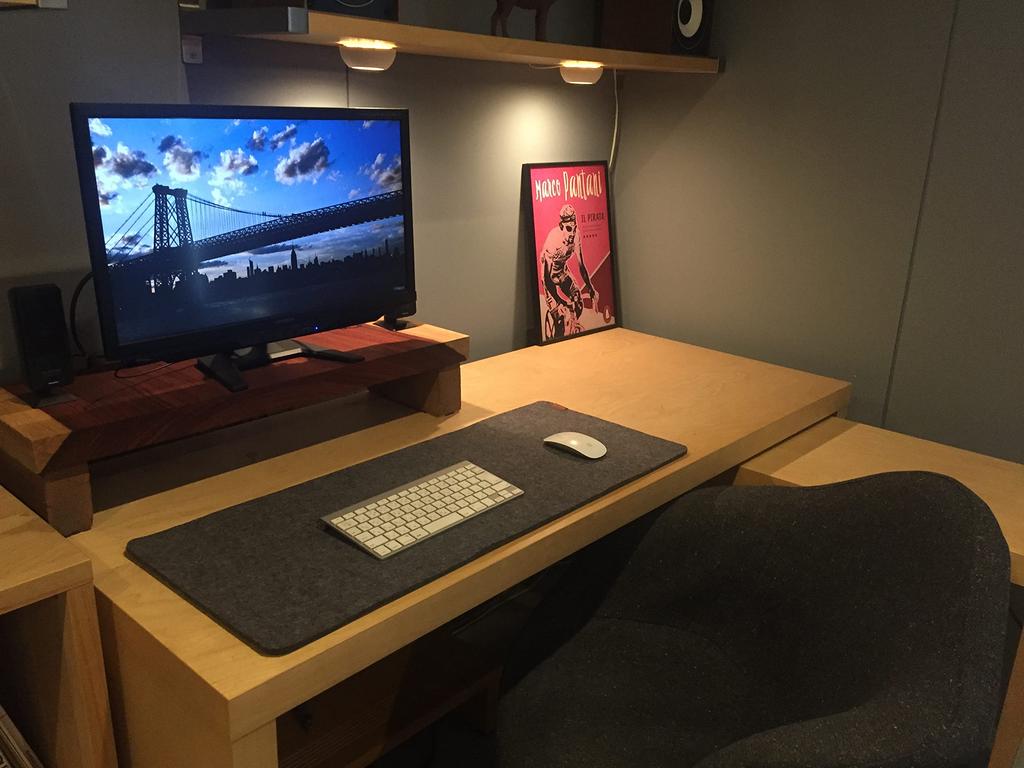 Felt Wool Desk Moisture Mouse 5mm 330x830 Mat, Warm, Winter, Absorbent, Summer, Comfortable, Large, Thick, Gray, White, Pad, Thick, Quiet, Office,