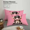 Three-piece set (1 duvet cover, 2 pillowcases, no core), cute cartoon cool highland cow element printed bedding, multiple sizes