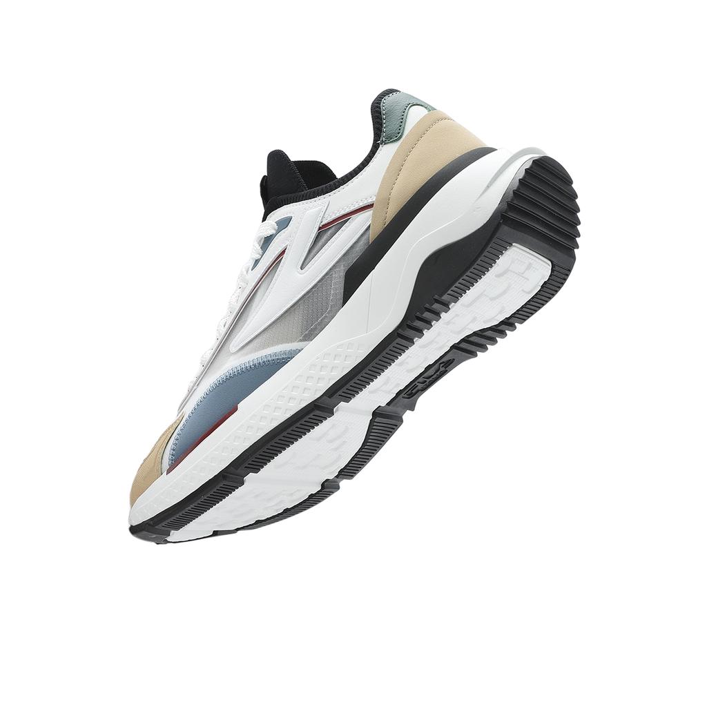 FILA Pioniere Versatile Fashion Comfortable Synthetic Leather Low-Top Casual Urban Commuting Running Shoes Men sneaker Beige F12M423109FBB