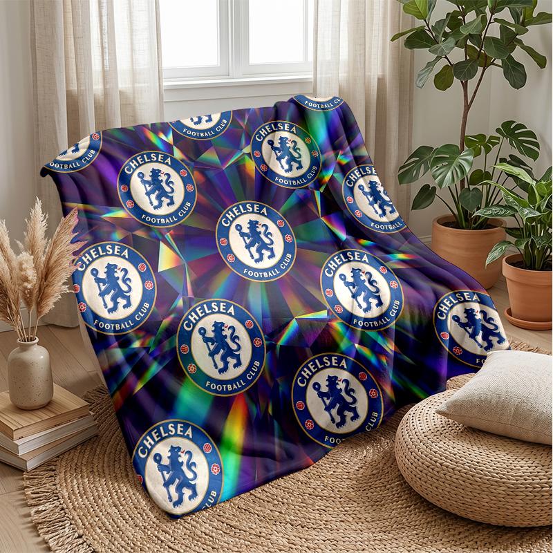 Coperta a tema Chelsea FC Morbida coperta in flanella Coperta morbida da divano Coperta accogliente per divano e letto per la decorazione della casa