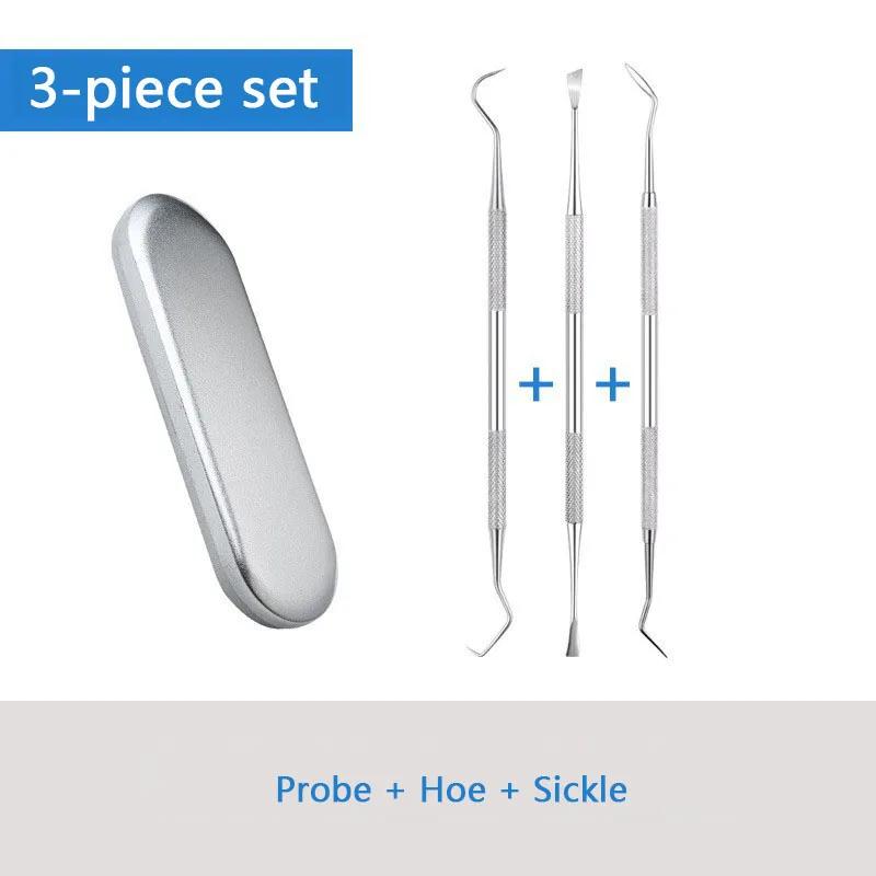Stainless Steel Dental Tools Mouth Mirror Probe Tartar Protector Tartar Tools Dentist Tool Set With iron box Family travel