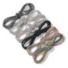 1PC Luxury Drawstring Cross Braiding Strap Shoe Laces Bright Strings Rhinestone ShoeLaces Sneakers Laces