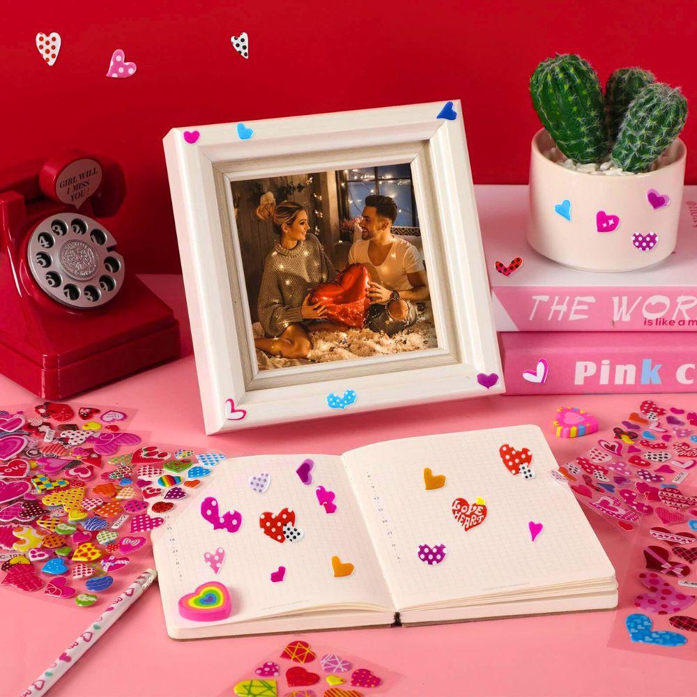 6/12/24pcs 3D Love Bubble Stickers Cartoon DIY Scrapbook Photo Album Decoration Creative Gifts Cute Stationery School Awards YMY