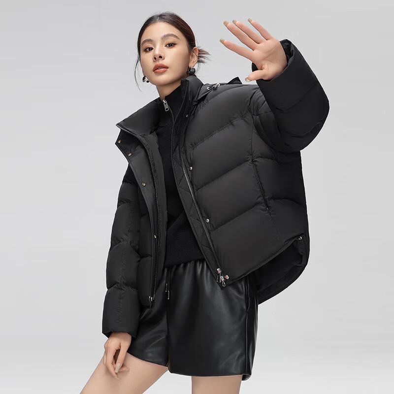 Xuezongfei Women's Short Hooded Puffer Down Jacket