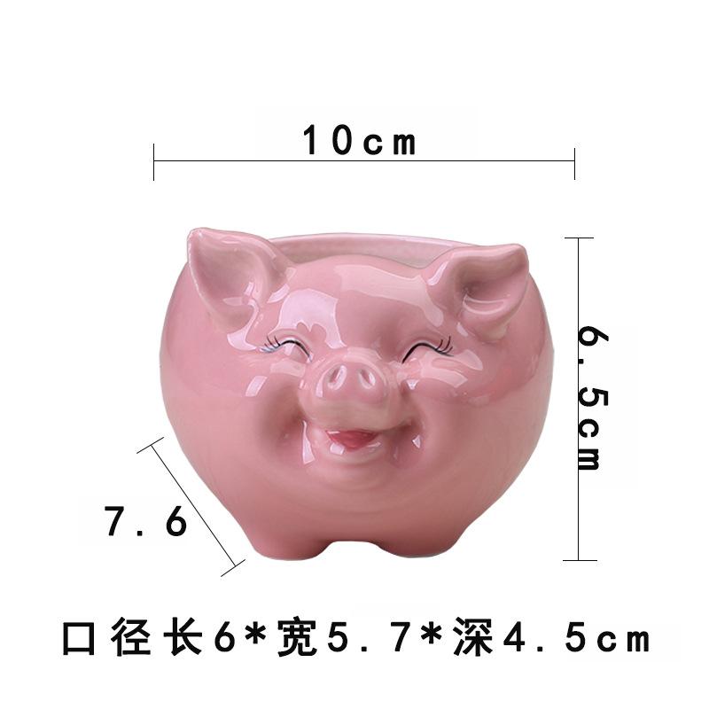 Simple Nordic Cartoon Animal Succulent Flower Pot Ceramic, Creative Gardening Water Flower Potter Home Decoration Ornament