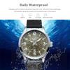 Mens Quartz Watch Large Dial Magnetic Clasp Rubber Strap Day Date Waterproof Wristwatches