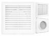 White Ventilation Grille With Mesh T61 170X170 Fi100