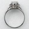 Ring Pt900Platinum/opal/diamond #4.9(US Size) 3.2g Women Used