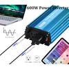 DC 12V to AC120V Pure Sine Wave Power Inverter 600W with Dual sockets Output and DC 5V 2Amp USB Output. Ideal for Most Small Power appliances. (600W)
